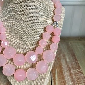Pink bead necklace